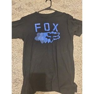 Fox Racing Black with Blue Short Sleeve T-Shirt Mens Size Medium